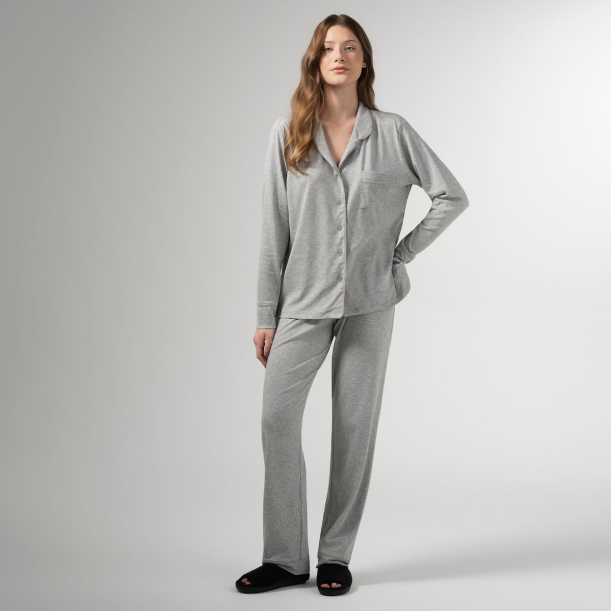 08 04 0011 Pijama Aurora Longo Mescla 005